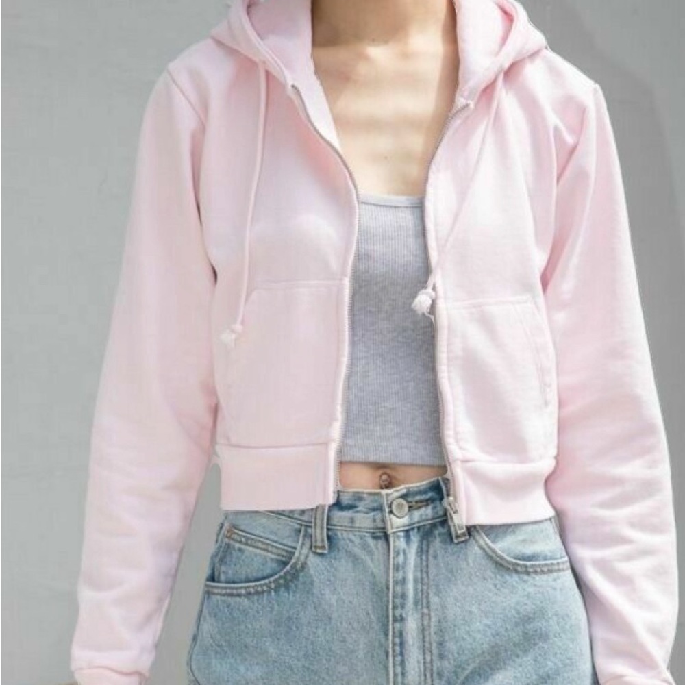 BrandyMelville Pink Cropped Jacket